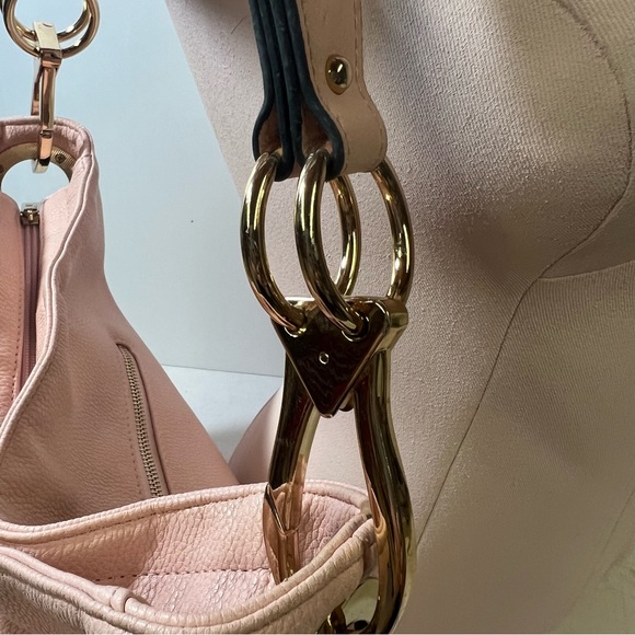 NX Noble Exchange Pink Pebbled Vegan Leather Shoulder Bag - Picture 9 of 13